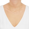 Thumbnail Image 3 of 1.95mm Diamond-Cut Double Strand Mirror Chain Necklace Solid 10K Yellow Gold 16"