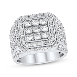 KAY Lab-Grown Diamonds Men's Multi-Stone Octagon Ring 3 ct tw 10K White Gold