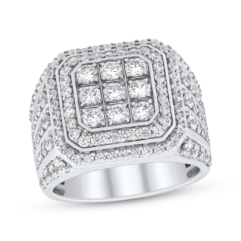 Main Image 1 of KAY Lab-Grown Diamonds Men's Multi-Stone Octagon Ring 3 ct tw 10K White Gold