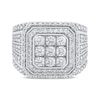 Thumbnail Image 4 of KAY Lab-Grown Diamonds Men's Multi-Stone Octagon Ring 3 ct tw 10K White Gold