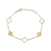 Thumbnail Image 2 of Clover Station Bracelet 24K Yellow Gold Vermeil Sterling Silver 7.5"