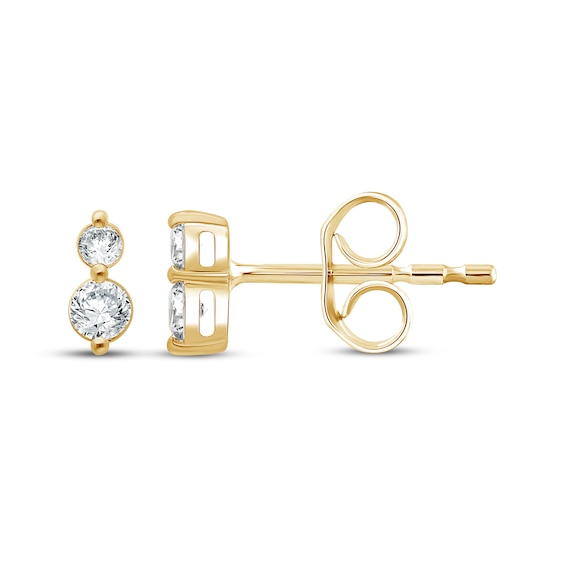 KAY Lab-Grown Diamonds Two-Stone Stud Earrings 1/5 ct tw 14K Yellow Gold