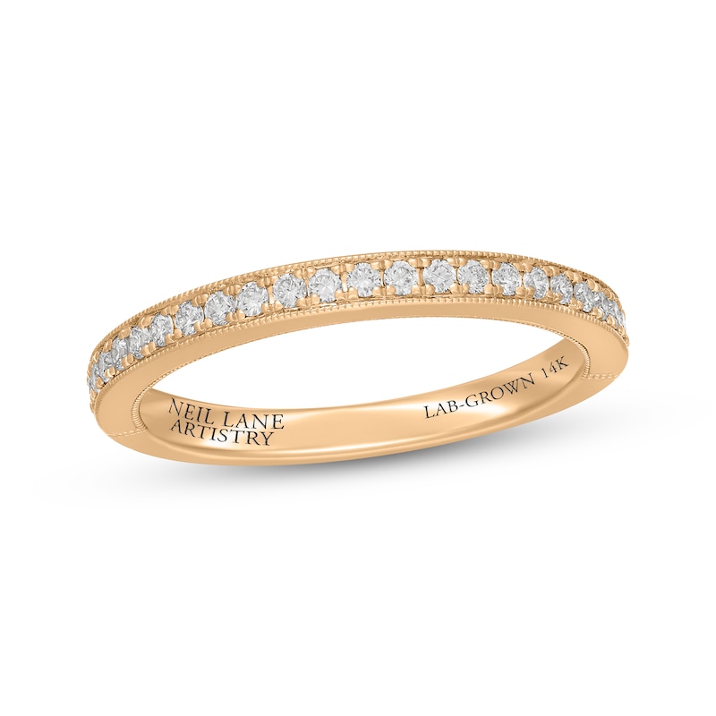 Main Image 1 of Neil Lane Artistry Lab-Grown Diamond Wedding Band 1/4 ct tw 14K Yellow Gold