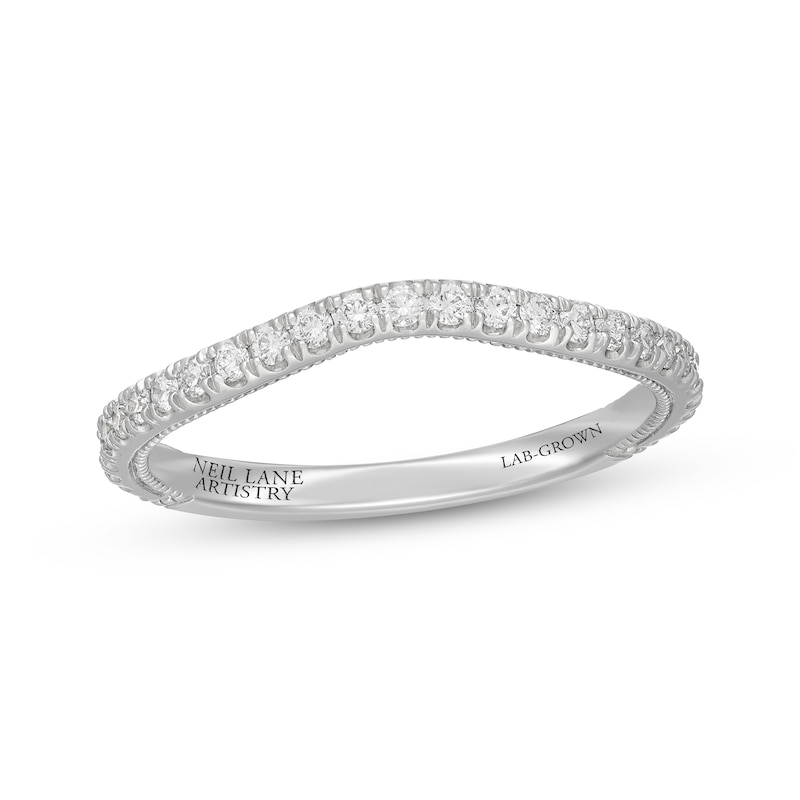 Main Image 1 of Neil Lane Artistry Lab-Grown Diamond Contour Wedding Band 1/3 ct tw 14K White Gold