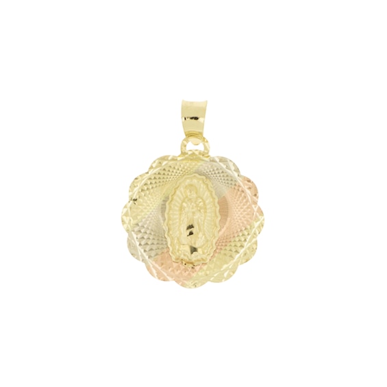 Our Lady of Guadalupe Diamond-Cut Charm 14K Yellow Gold