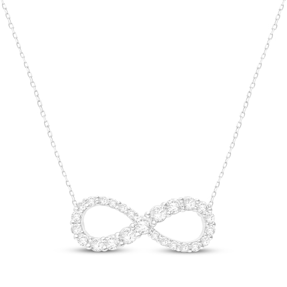 KAY Lab-Grown Diamonds Infinity Necklace 1/2 ct tw Sterling Silver 18"