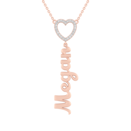 1/8 Ct. tw Diamond Nameplate Heart Necklace