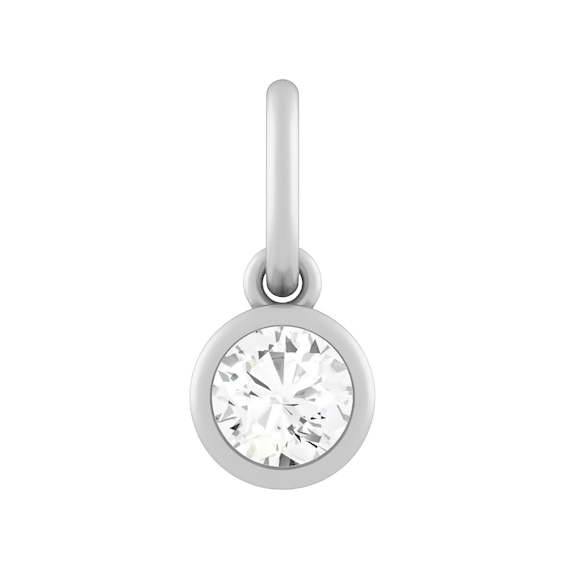 Sterling Silver or 10K Gold 4mm White Topaz