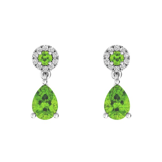 Peridot Fashion Earrings Sterling Silver