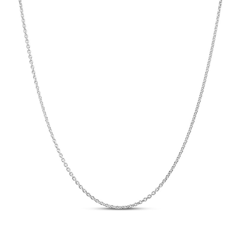 Main Image 1 of Cable Chain Necklace Solid Sterling Silver 24"