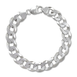 Men's Curb Chain Bracelet Sterling Silver 9&quot;