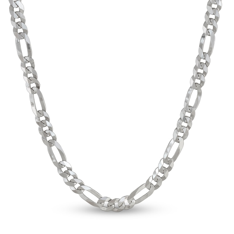 Solid Figaro Necklace Sterling Silver 24"