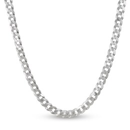 Men's Curb Chain Necklace Sterling Silver 24&quot;