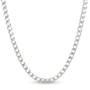 Thumbnail Image 1 of Flat Curb Chain Necklace Solid Sterling Silver 22"