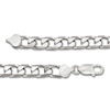 Thumbnail Image 2 of Flat Curb Chain Necklace Solid Sterling Silver 22"