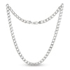 Thumbnail Image 3 of Flat Curb Chain Necklace Solid Sterling Silver 22"
