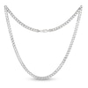 Thumbnail Image 2 of Solid Flat Curb Chain Necklace Sterling Silver 22"