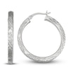 Thumbnail Image 1 of Diamond Cut Hoop Earrings Sterling Silver 30mm