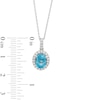 Thumbnail Image 3 of Topaz & White Lab-Created Sapphire Necklace Sterling Silver 18"