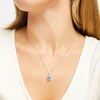 Thumbnail Image 4 of Topaz & White Lab-Created Sapphire Necklace Sterling Silver 18"