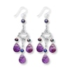 Chandelier Earrings Amethyst/Cultured Pearls Sterling Silver