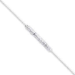 Love Ring Anklet Sterling Silver 9&quot;