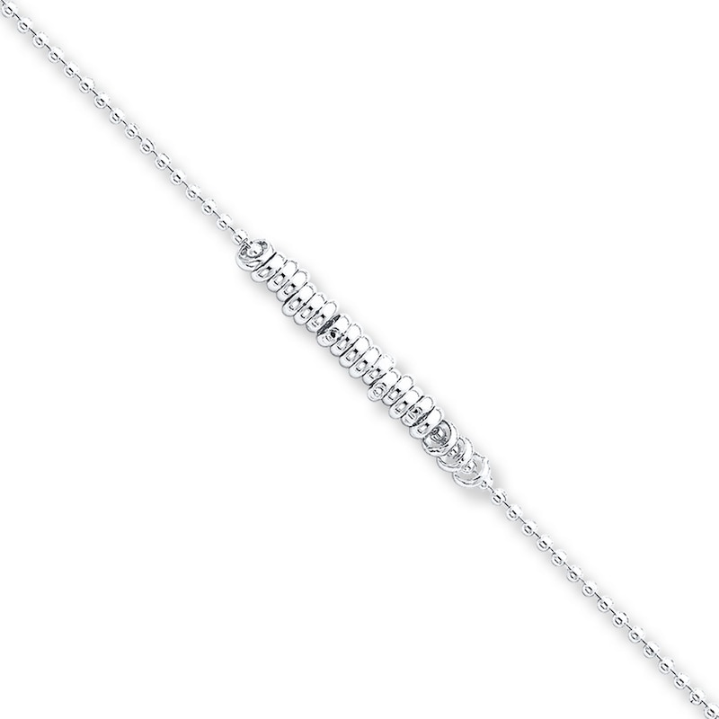 Love Ring Anklet Sterling Silver 9"