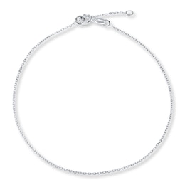 Cable Link Chain Anklet Sterling Silver 10&quot;