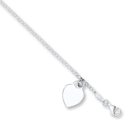 Children's Heart Bracelet Sterling Silver 6&quot;