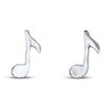 Music Note Earrings Sterling Silver