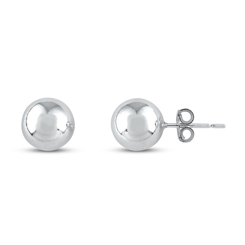 Ball Earrings Sterling Silver 9mm