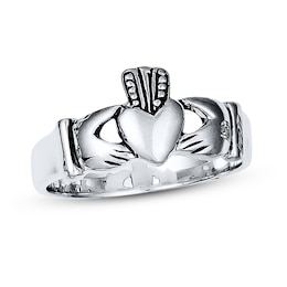Men's Claddagh Ring Sterling Silver