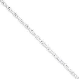 Singapore Anklet Sterling Silver 9&quot;