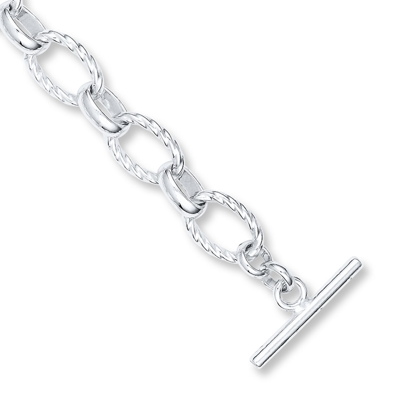 Oval Link Bracelet Sterling Silver 8.75" Length