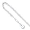 Thumbnail Image 0 of Four Leaf Clover Anklet Sterling Silver 10"