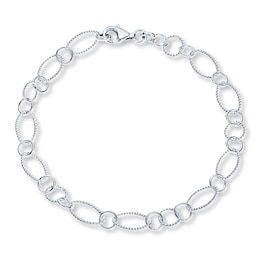 Oval Link Anklet Sterling Silver 10&quot; Length