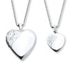Thumbnail Image 0 of Mother/Daughter Necklaces Heart with Swirls Sterling Silver