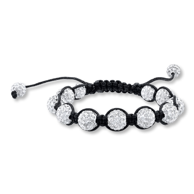 Main Image 1 of Macrame Bracelet White Crystals