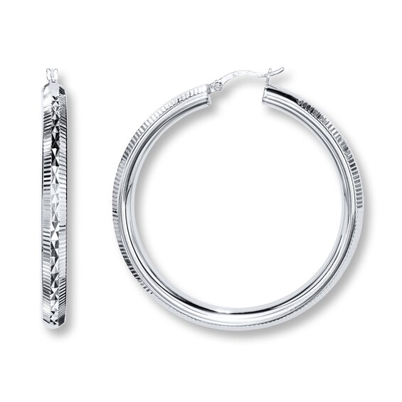 Hoop Earrings Sterling Silver