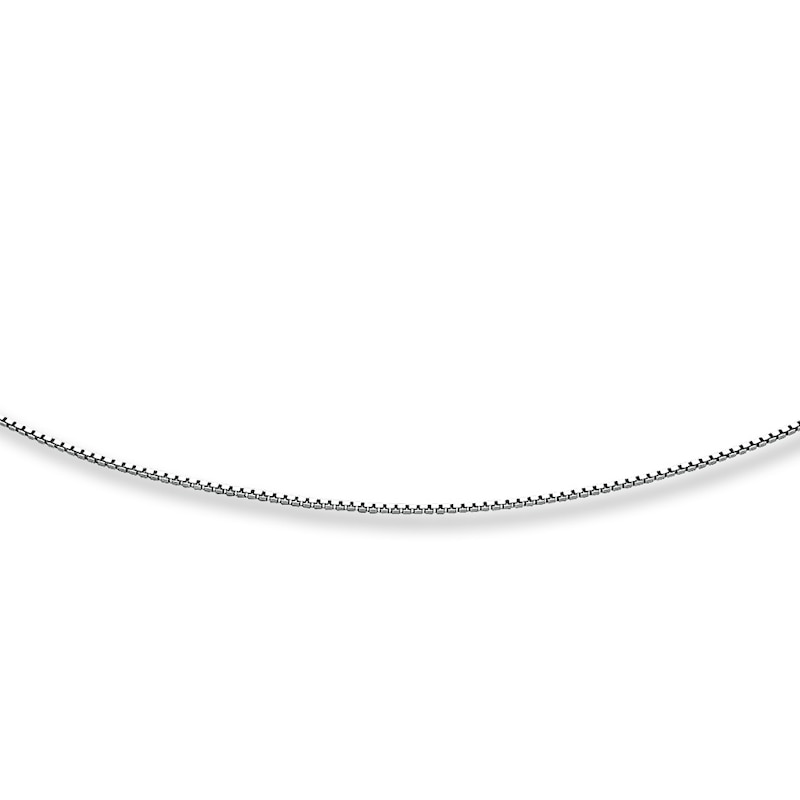 Solid Box Chain Necklace Sterling Silver 20"