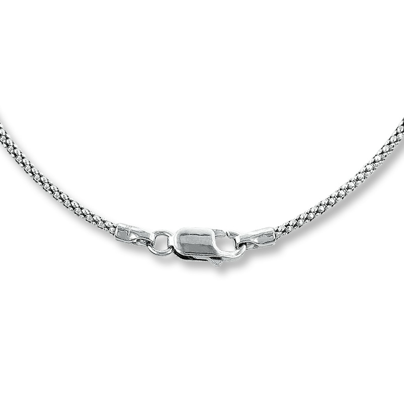 Main Image 2 of Popcorn Chain Necklace Sterling Silver 18"