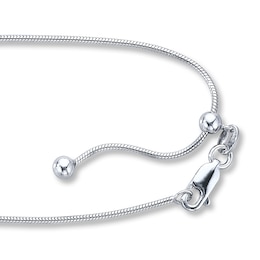 Adjustable Snake Chain Solid Sterling Silver 20"