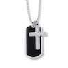 Thumbnail Image 0 of Cross Dog Tag Necklace Stainless Steel 22"