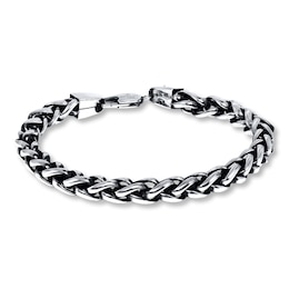 Men's Bracelet Wheat Chain Stainless Steel 9&quot;