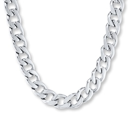 Men's Curb Link Necklace Stainless Steel 22&quot;