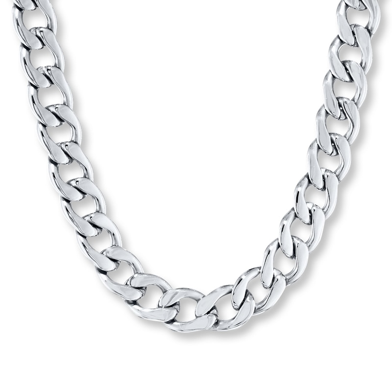Curb Link Necklace Stainless Steel 22"