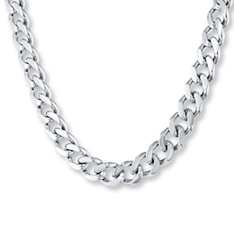 Men's Curb Link Necklace Stainless Steel 20&quot;