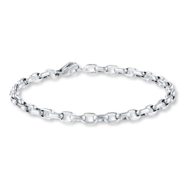 Men's Rolo Link Bracelet Stainless Steel 8&quot; Length