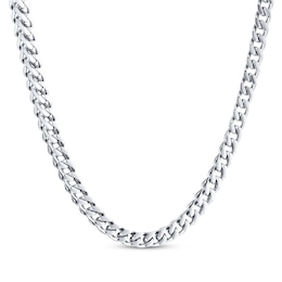 Solid Foxtail Chain Necklace 4mm Stainless Steel 20&quot;