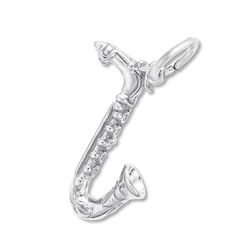 Saxophone Charm Sterling Silver